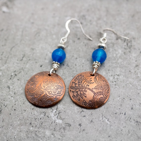 Copper earrings for sale sale