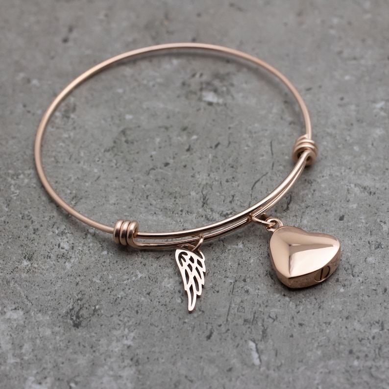 Rose Gold Urn Bracelet For Ashes Rose Gold Cremation Bracelet Etsy