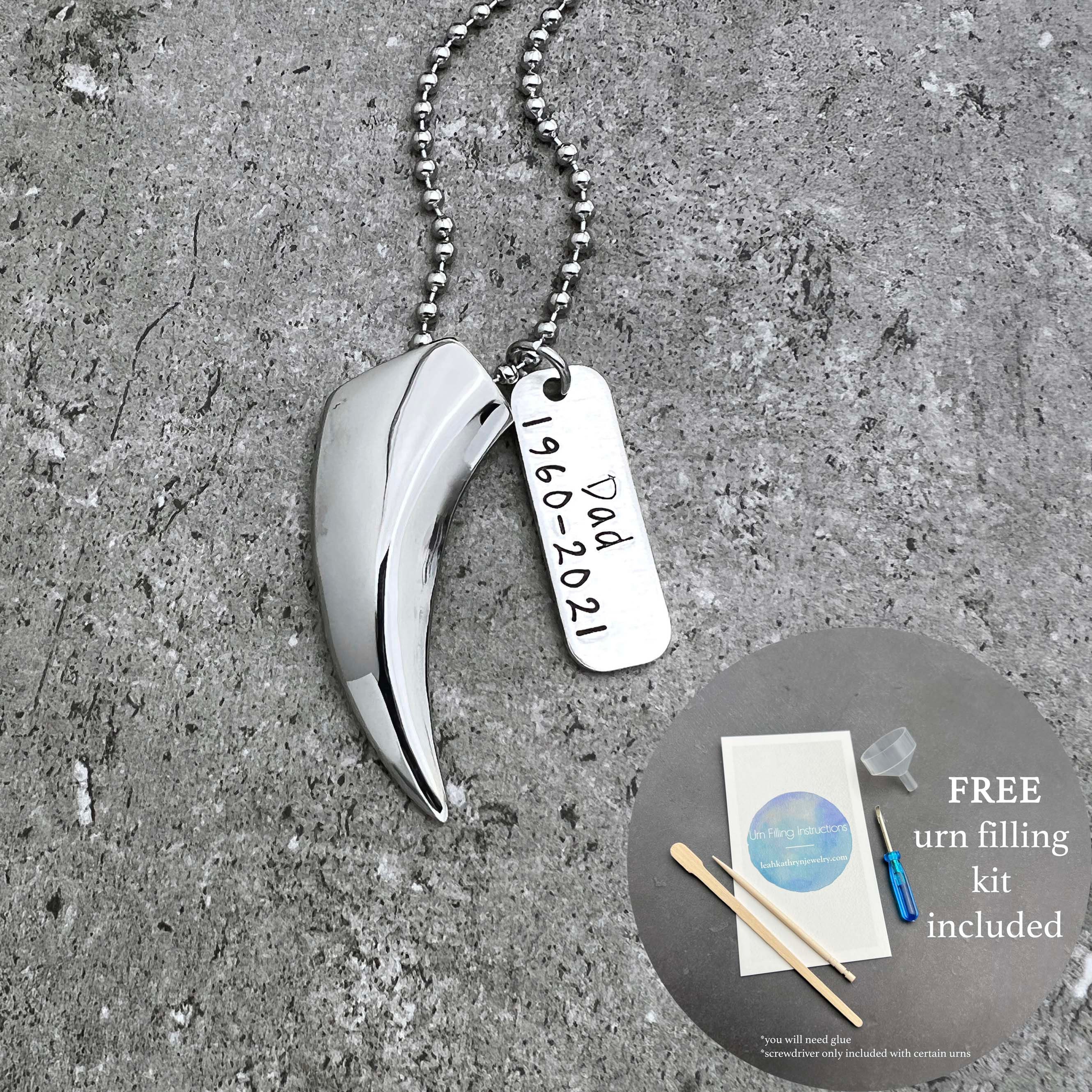 Wolf store urn necklace