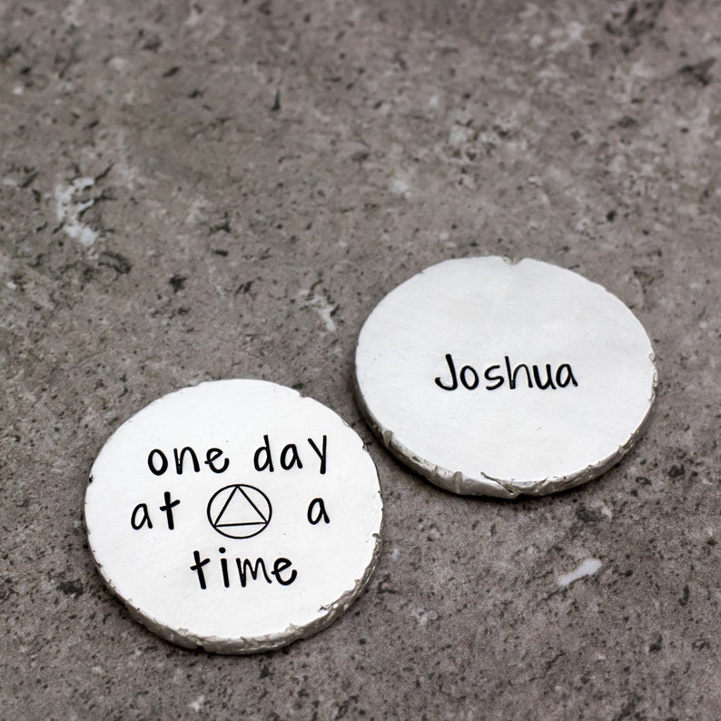 Personalized Addiction Recovery Chip One Day At A Time Fake | Etsy