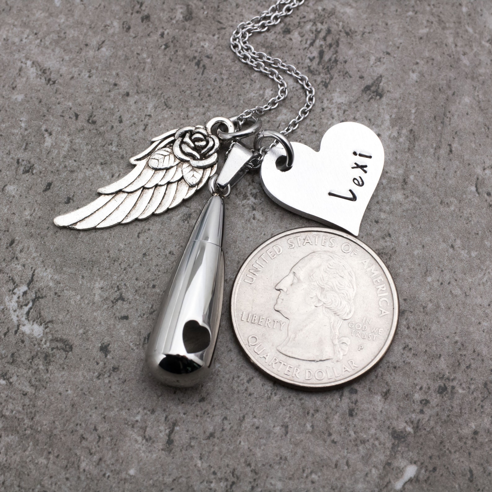 Teardrop cremation necklace Clearance