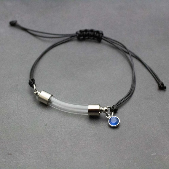 Glass Vial Urn Bracelet Personalized Cremation Jewelry Adjustable Bracelet For Ashes Loss of Loved One Remembrance Cremation Glass Tube Etsy