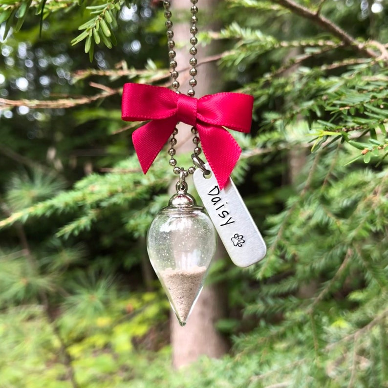 Christmas Tree Pet Memorial Ornament for Pet Ashes Fillable Etsy