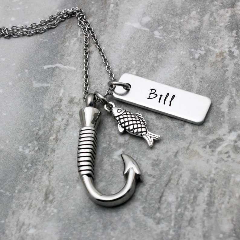 Fish Hook Urn Necklace Cremation Jewelry Necklace For Etsy