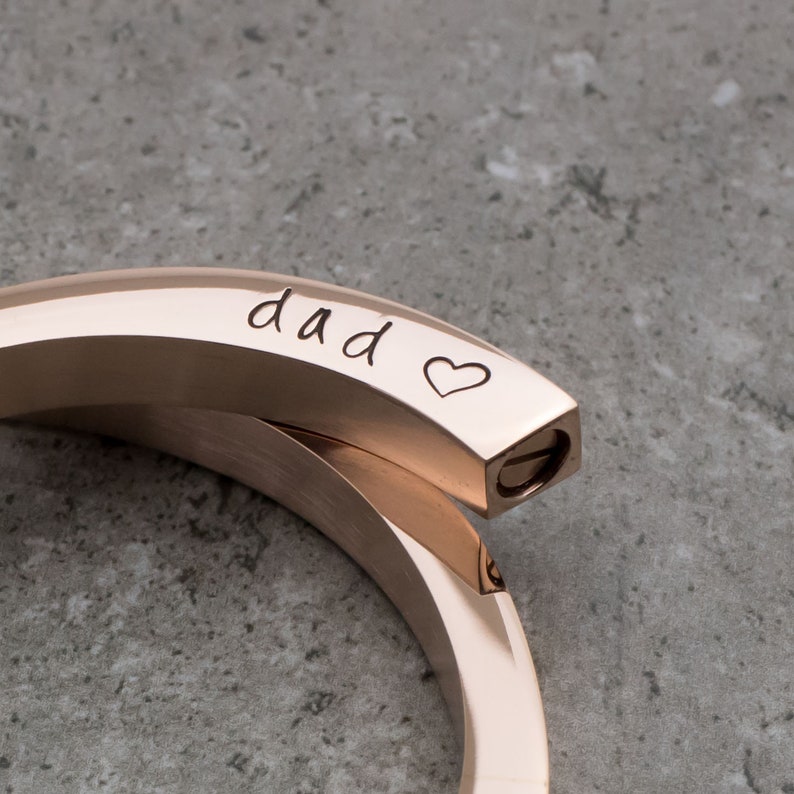 Rose Gold Cuff Urn for Ashes of Loved One Cremation Jewelry Etsy