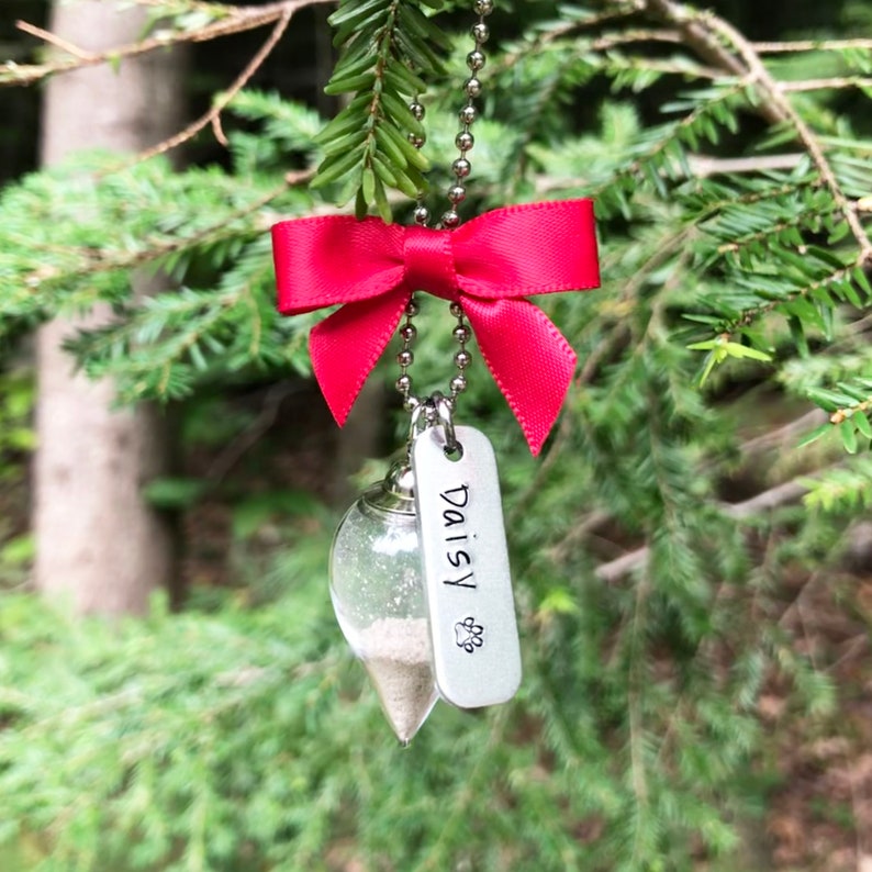 Christmas Tree Pet Memorial Ornament for Pet Ashes Fillable Etsy