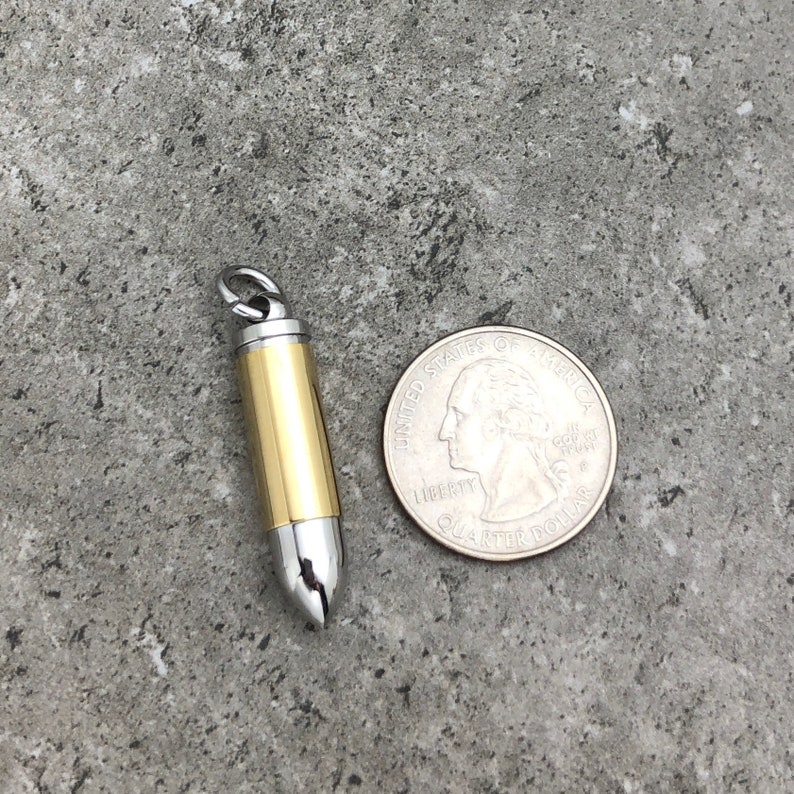 Gold Bullet Urn Necklace Bullet Cremation Necklace Jewelry Etsy