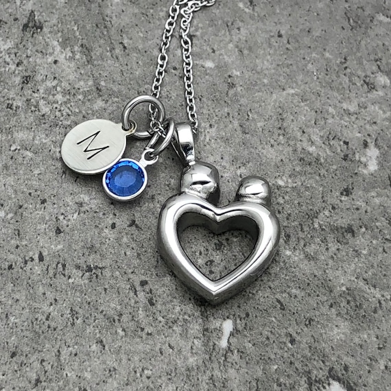 Child Loss Cremation Pendant Urn Necklace to Memorialize Infant