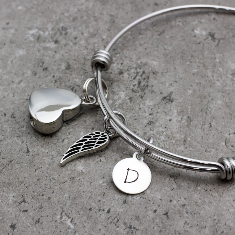 Bracelet for Ashes Silver Heart Urn Bracelet Personalized Etsy