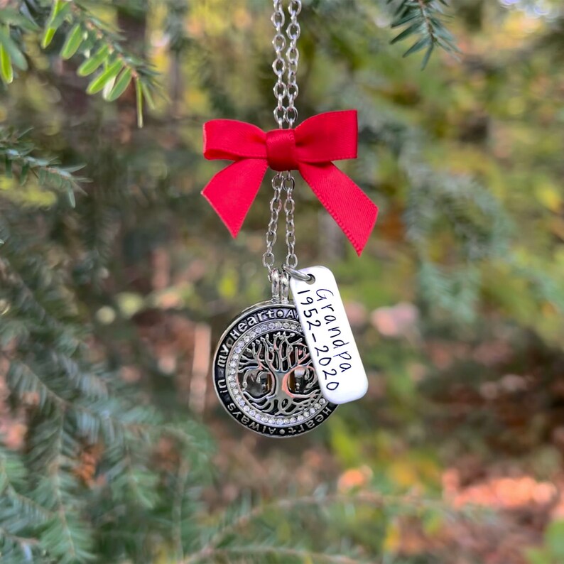 Christmas Tree Memorial Ornament for Ashes Fillable Locket Urn Etsy