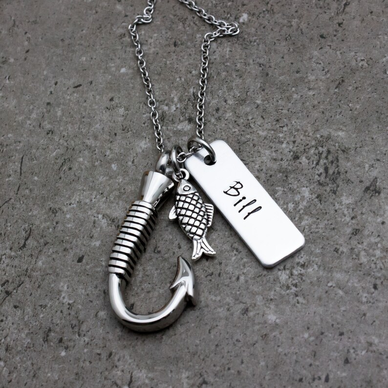 Fish Hook Urn Necklace Cremation Jewelry Necklace For Etsy