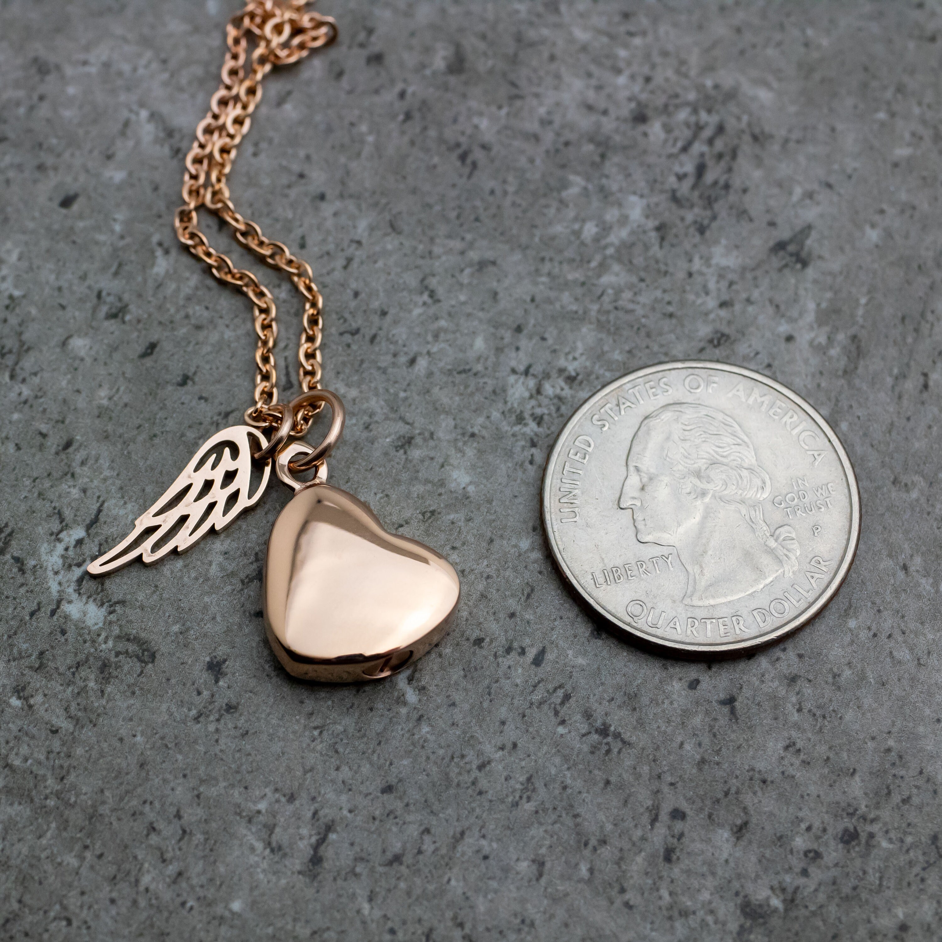 heartbeat necklace rose gold 20in heartbeat necklace rose gold 20in