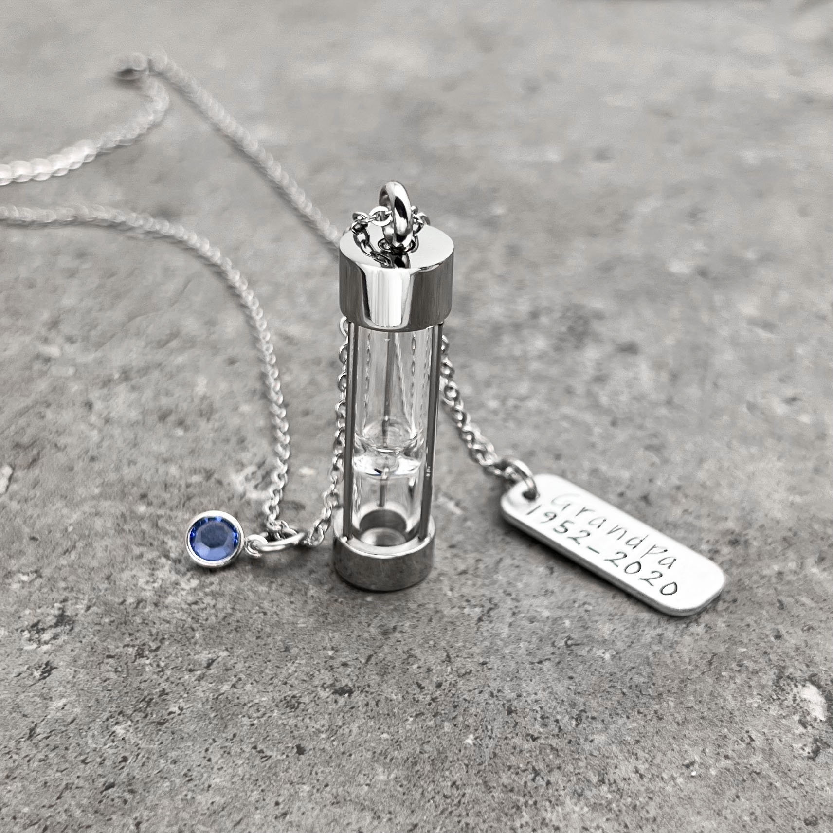 Hourglass Urn Necklace Personalized Cremation Jewelry to Hold Ashes Custom  Name Dates Birthstone Family Remembrance Sympathy Gift Memorial - Etsy