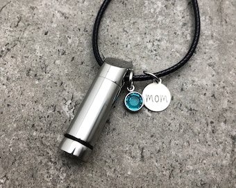 Personalized Urn Necklace For Human Ashes Cremation Jewelry For Men Stash Necklace Urns For Human Ashes Sympathy Gift Loss Of Father