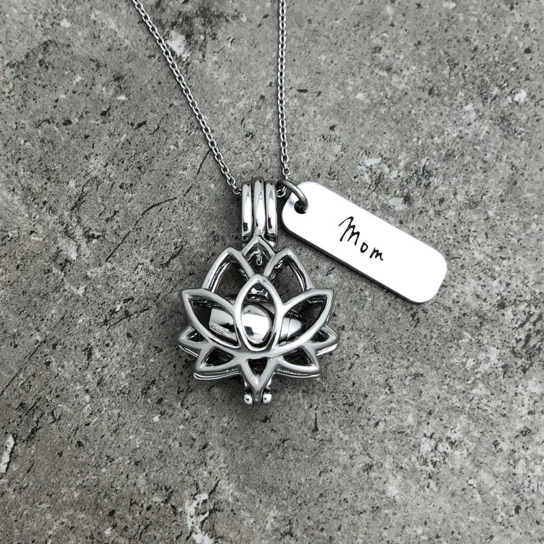 Lotus flower urn necklace Clearance