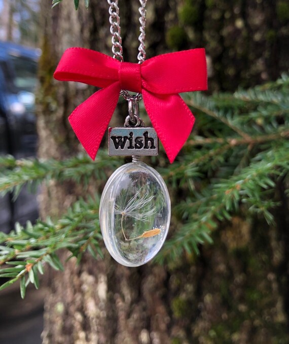 Dandelion Puff Christmas Tree Ornament Hope Ornament Etsy