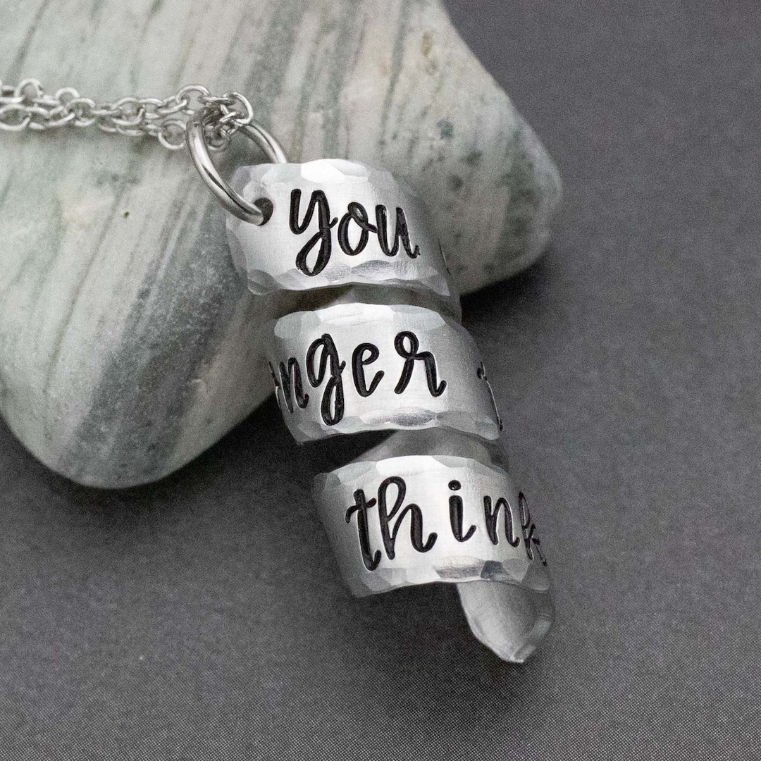 Hidden Message Necklace Scroll Necklace Inspirational Necklace