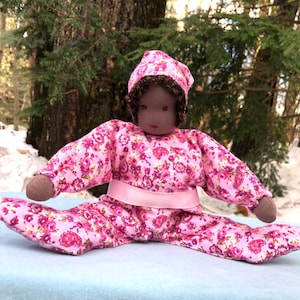 Fast Free Shipping Waldorf Doll Cloth Doll Imaginary Play Doll With Dark Skin Steiner Doll Handmade Waldorf Education Natural Toys Rag Doll