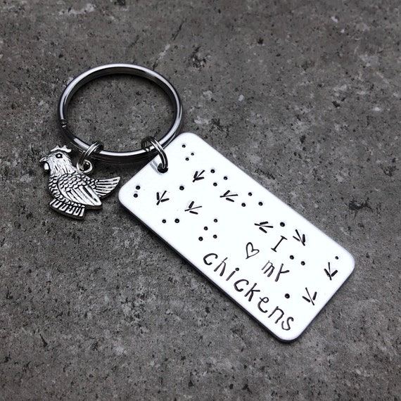 Chicken Lover Keychain For Chicken Owner Urban Farming Chicken Keychain Chicken Decor Chicken Lady Gift Back Yard Farmer Homesteading