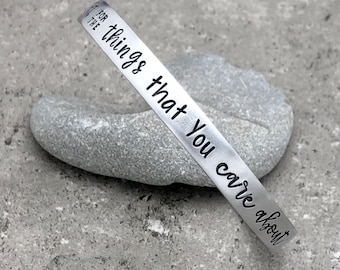 Fight For The Things That You Care About Bracelet Feminist Jewelry Resistance Jewelry Ruth Bader Ginsburg Quote Inspirational RBG Quote