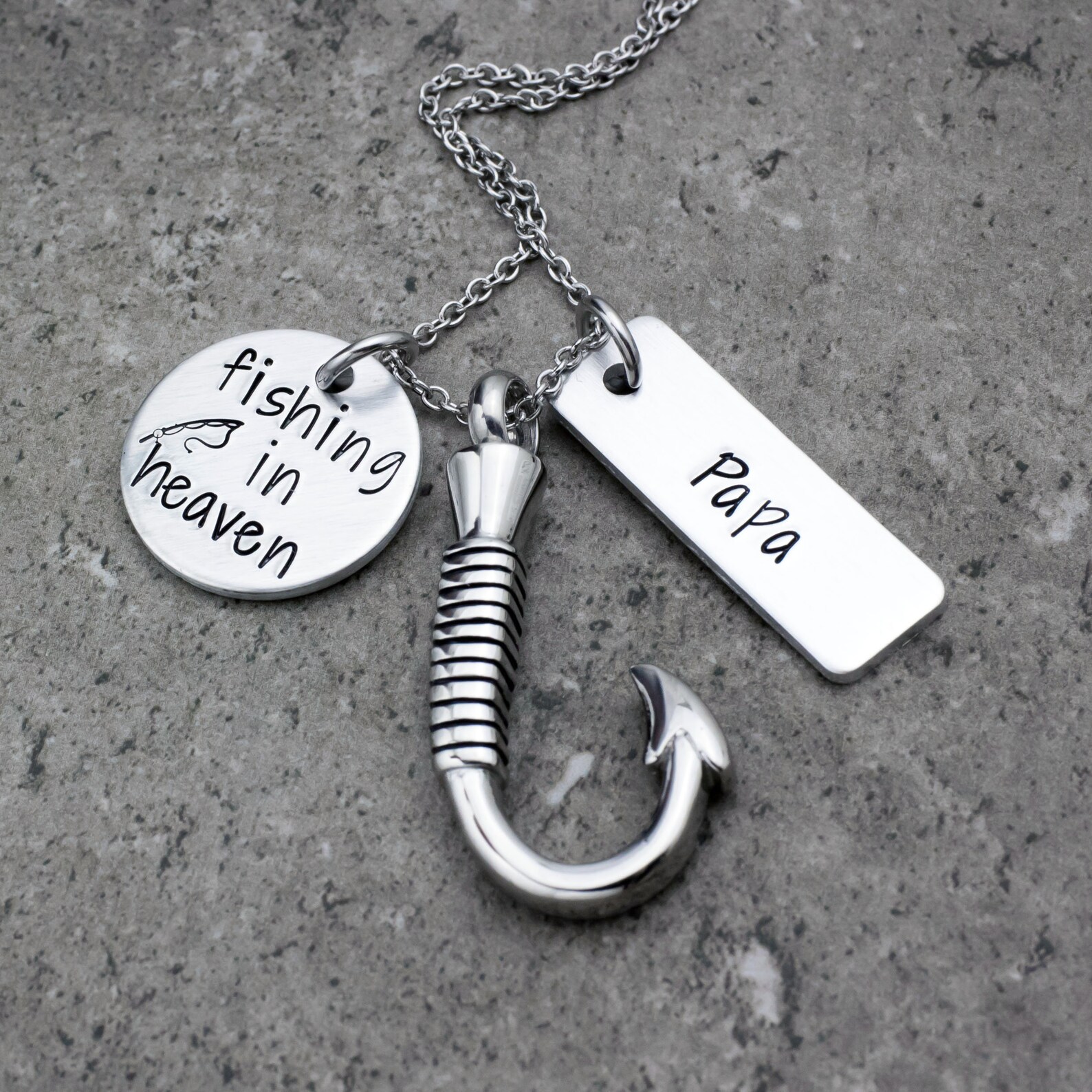 Fish Hook Urn Necklace Fishing in Heaven Personalized Etsy