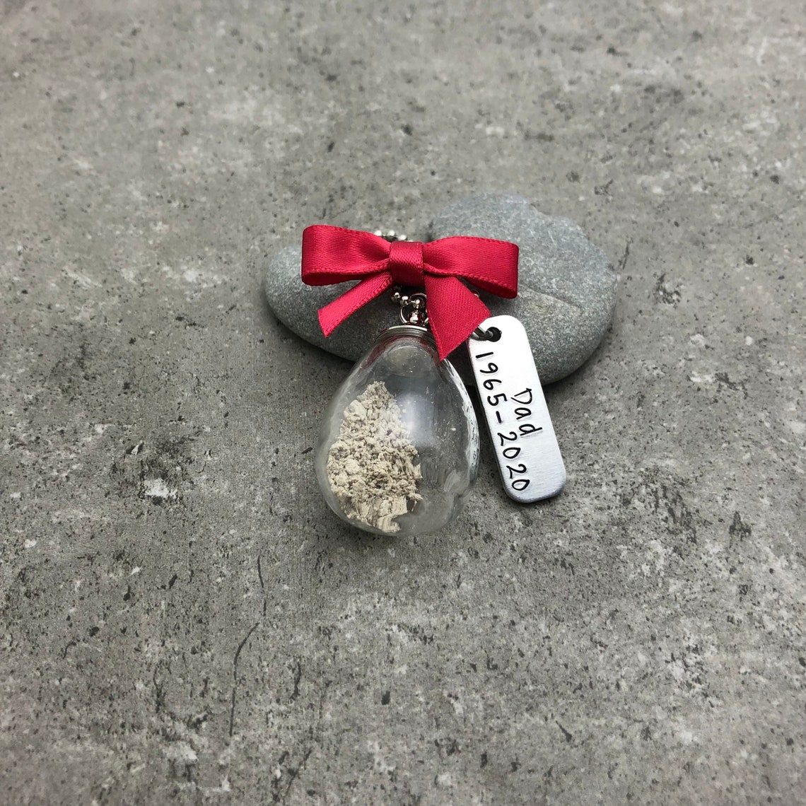 Christmas Tree Memorial Ornament For Ashes Fillable Glass Etsy