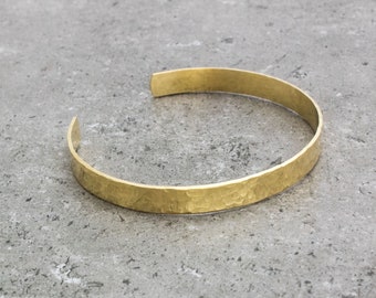 Mother'd Day Gift, Gold Tone Brass Hammered Cuff Bracelet Gold Cuff Bracelet Gold Jewelry For Women