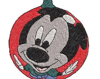 Mickey Christmas ball file for embroidery design, download file.