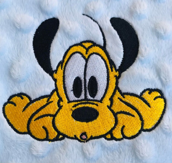 Pluto dog puppy machine embroidery design, Mickey's friends. 2 different sizes, instant downloadable file, pes, dst, jef, hus, exp, vp3.