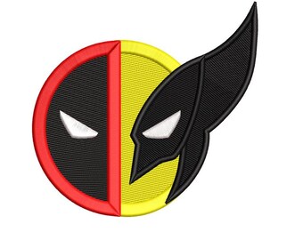 Deadpool & Wolverine logo to embroider best friend - 2 size- dst exp hus jef pes vp3 xxx