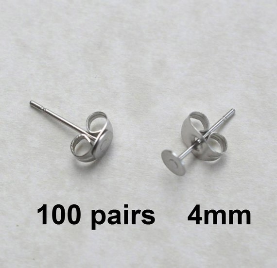 6mm Silver Tone Butterfly Earring Backs Jewellery Findings i171 100 50 Pairs