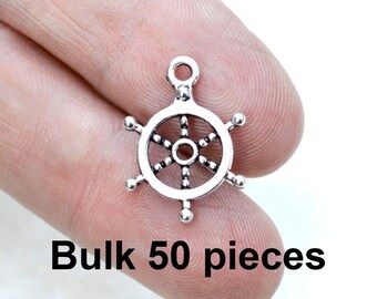 Sailing Rudder Charms 12mm Snap Pendant Necklace Set Drifting Bottle Charms Sailing Rudder Charms 12mm Snap Pendant Necklace Set Drifting Bottle Charms