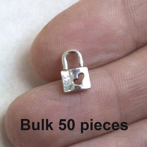 Padlock Charms, Lock Charms, Silver Lock Charms #BCH343, Bulk Charms, Silver Charms, Bracelet Charms, Supplies, Alloy Metal Charms