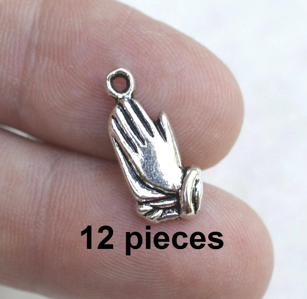 Praying Hands Charms Religious Charms Silver Charms CH364 Etsy