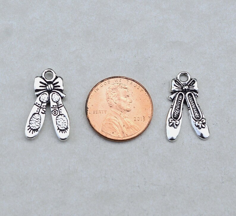 Ballet Slippers Charms Ballet Shoe Charms CH359 Antique Etsy