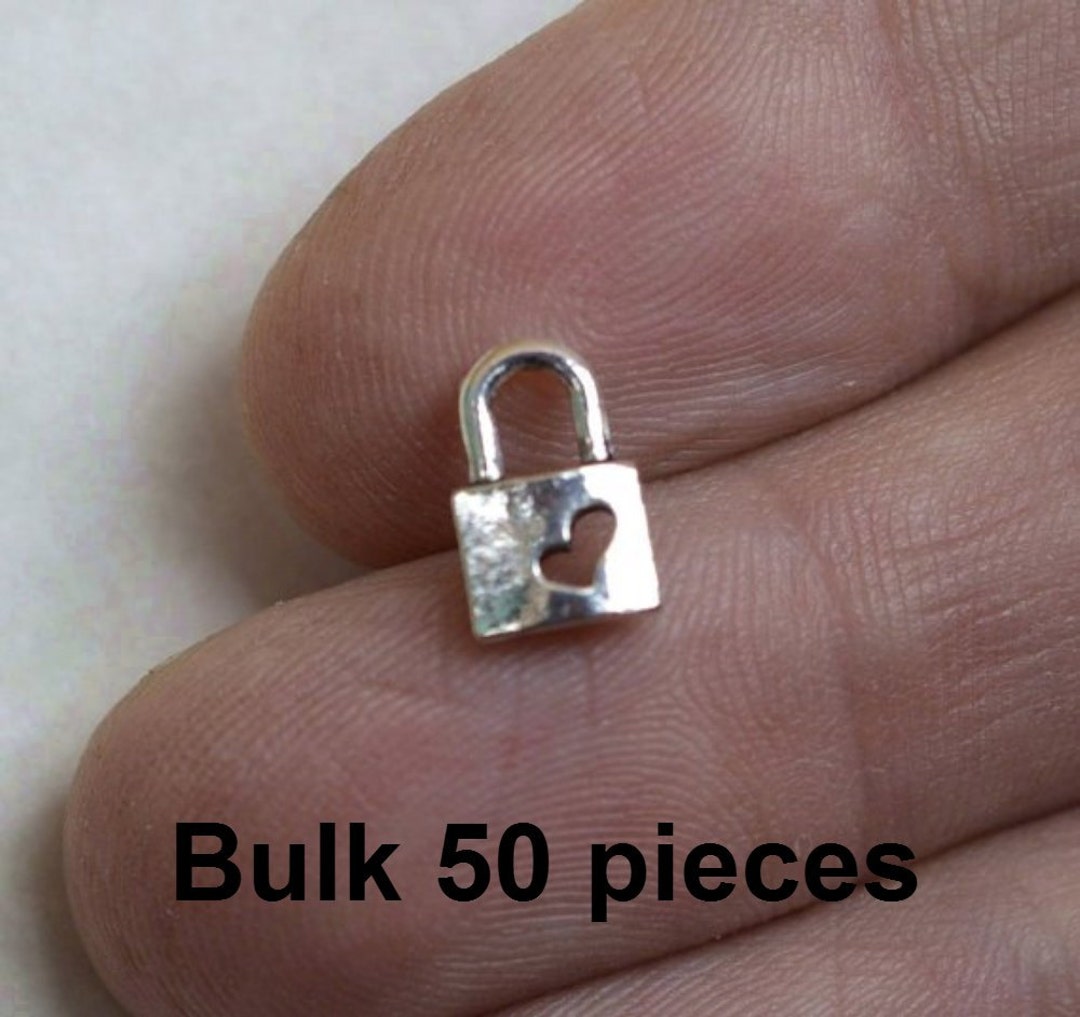 Padlock Charms Lock Charms Silver Lock Charms BCH343 Bulk Etsy