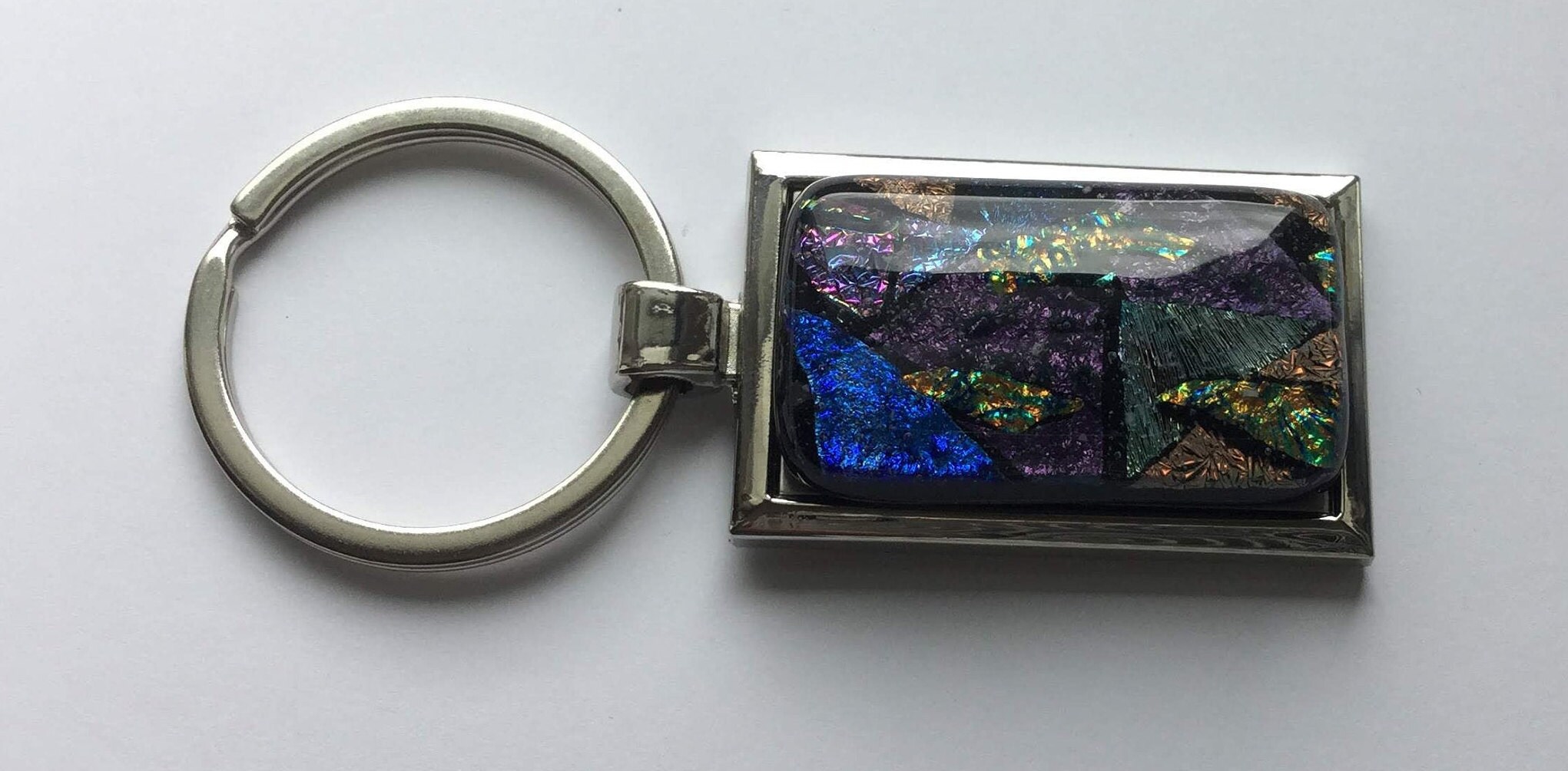 Fused Glass Keychain 2.0 Etsy Polska