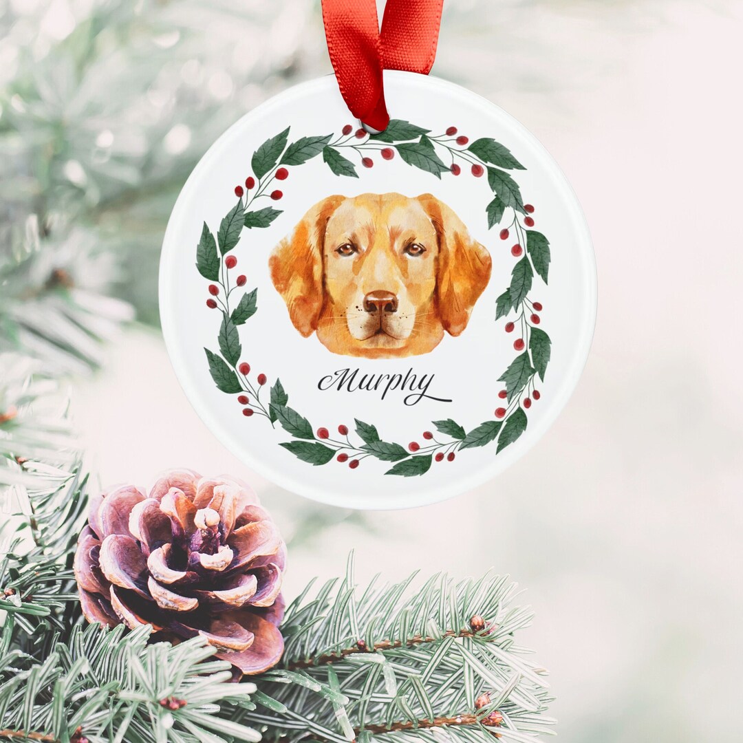 Custom Golden Retriever Ornaments. Custom Goldendoodle Gift