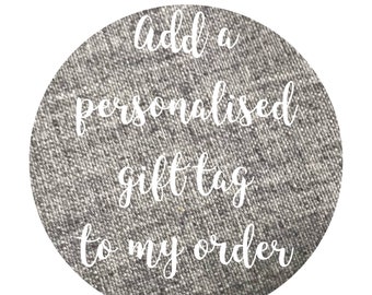 Personalised gift tag - add on listing to any Alana Phoenix & Co. listing only