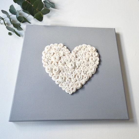 Heart Wall Decor Wall Hanging Heart Home Decor 30 x 30cm Etsy