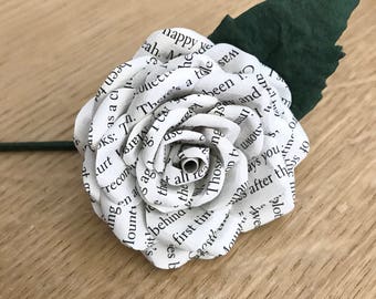 Buchseite Boutonniere Literarisches Knopfloch