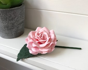 Pink Boutonniere, Pink Buttonhole Wedding Flowers - other colour/paper options & matching bouquet available