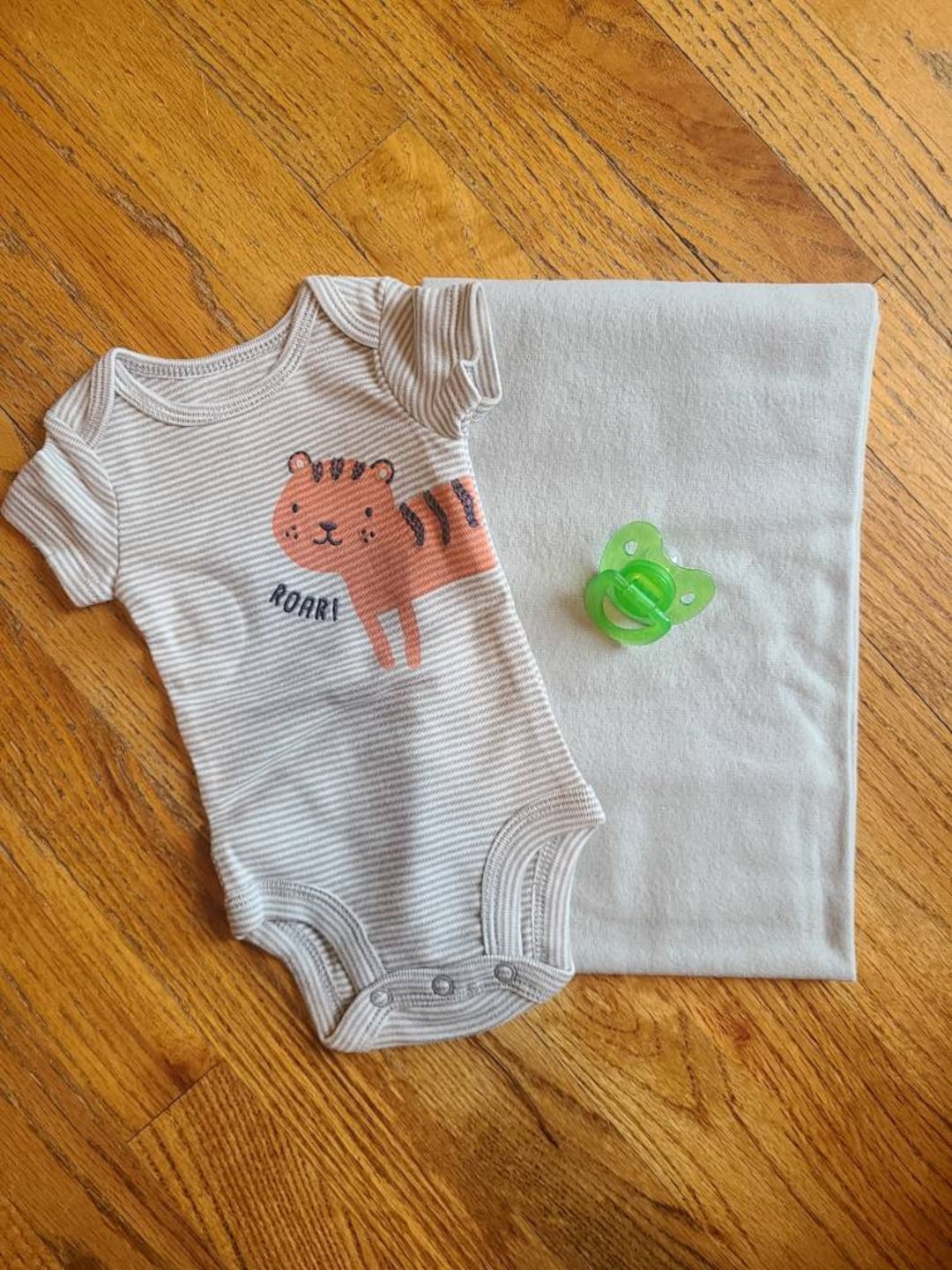 Newborn Baby Blanket Onesie Paci Set Etsy