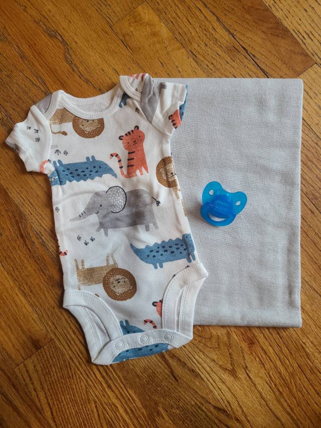 Newborn Baby Blanket, Onesie, Paci Set Etsy