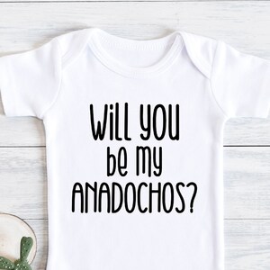 Will you by my Anadochos bodysuit, boy girl shirt, cute adorable shirt, Zio Nonna, Thea Yiayia, Papou, godparents, padrini, madrina padrino