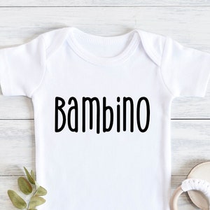 Body de bebê, novo menino, chá de bebê, linda camisa adorável, tia tio, Zia, Nonna, Nonni, italiano, Cannoli, almôndega, bambina
