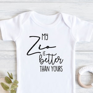 Meu Zio é melhor que o seu body, novo menino, linda camisa adorável e engraçada, tia tio, Zia, Nonni, Khala, Thea, Yiayia, Papou
