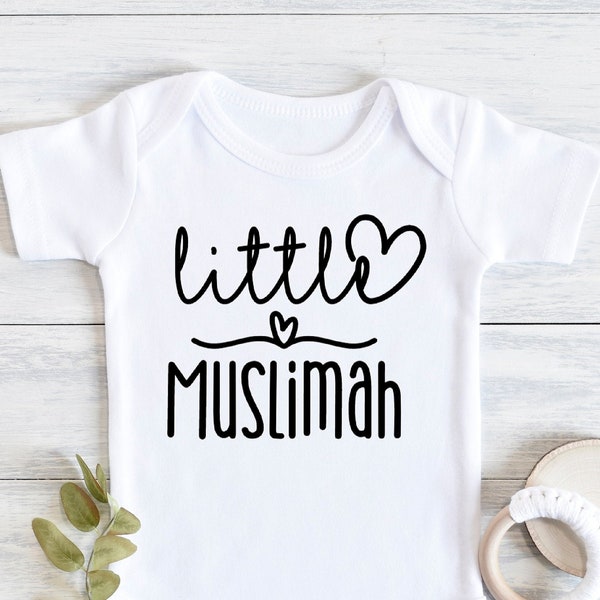 Petit body Muslimah, chemise de petite fille garçon, cadeau islamique, bébé musulman, barakah, Khala, Nani, Dadi Eid Moubarak, Ramadan, Hajj, Hijab mignon