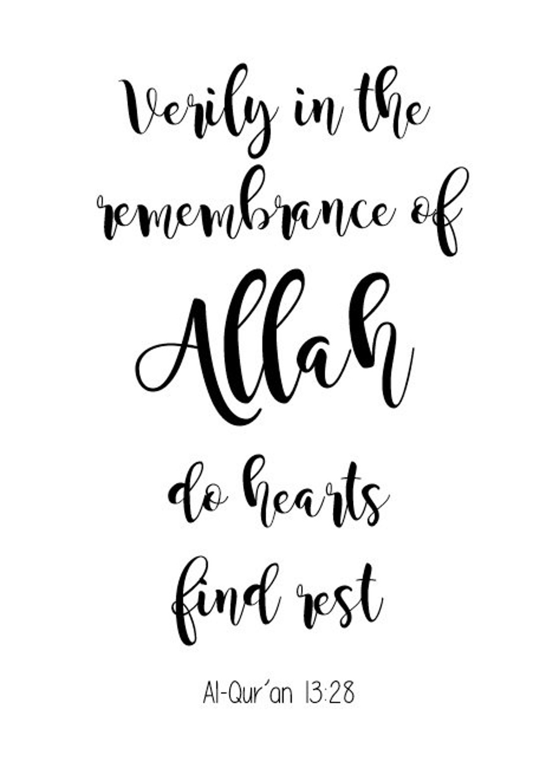 Printable Poster Digital Print Download Quran Verse Islamic | Etsy