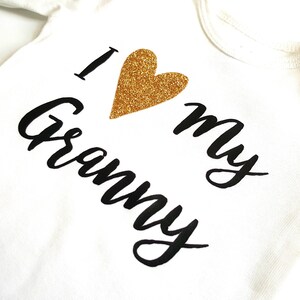 Inktastic I Love You Granny With Flowers Girls Baby Bodysuit - 